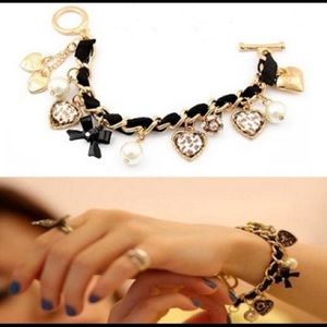 Betsey Johnson Cheetah Charm Bracelet